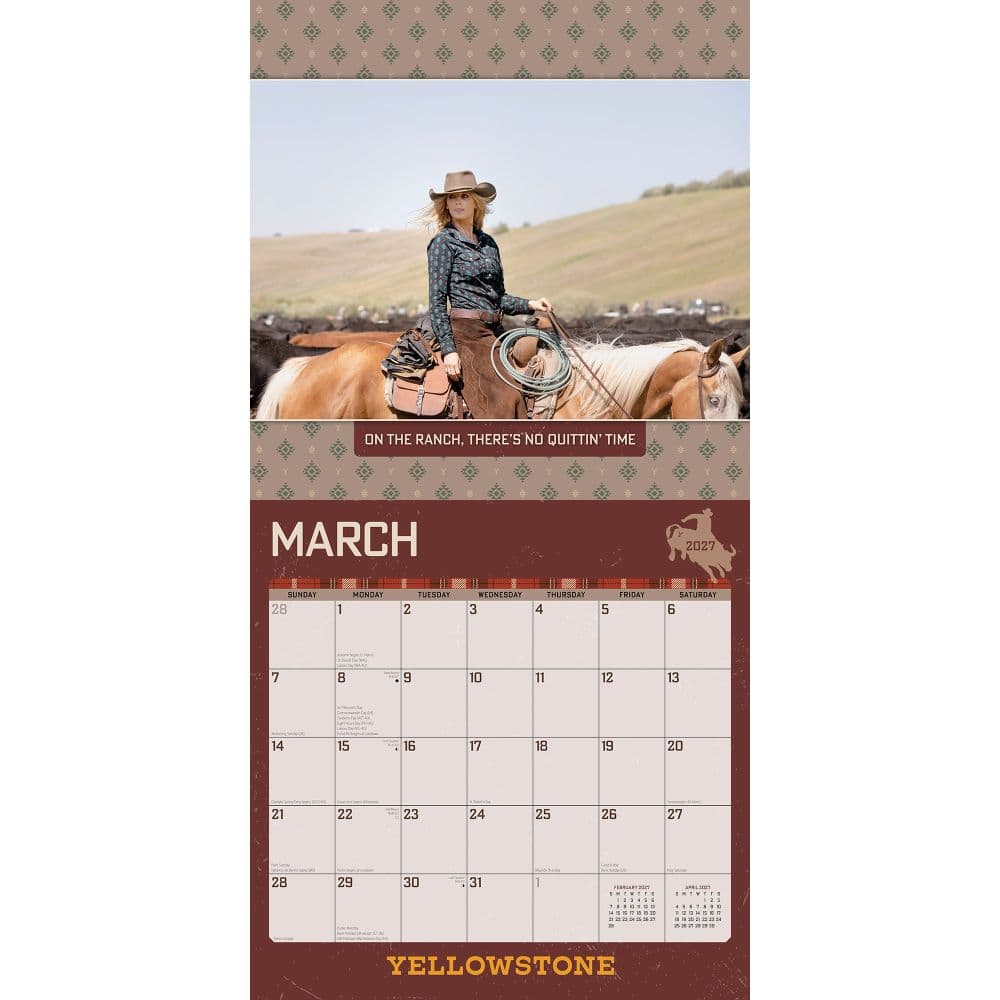 Yellowstone TV 2027 Wall Calendar Second Alternate Image