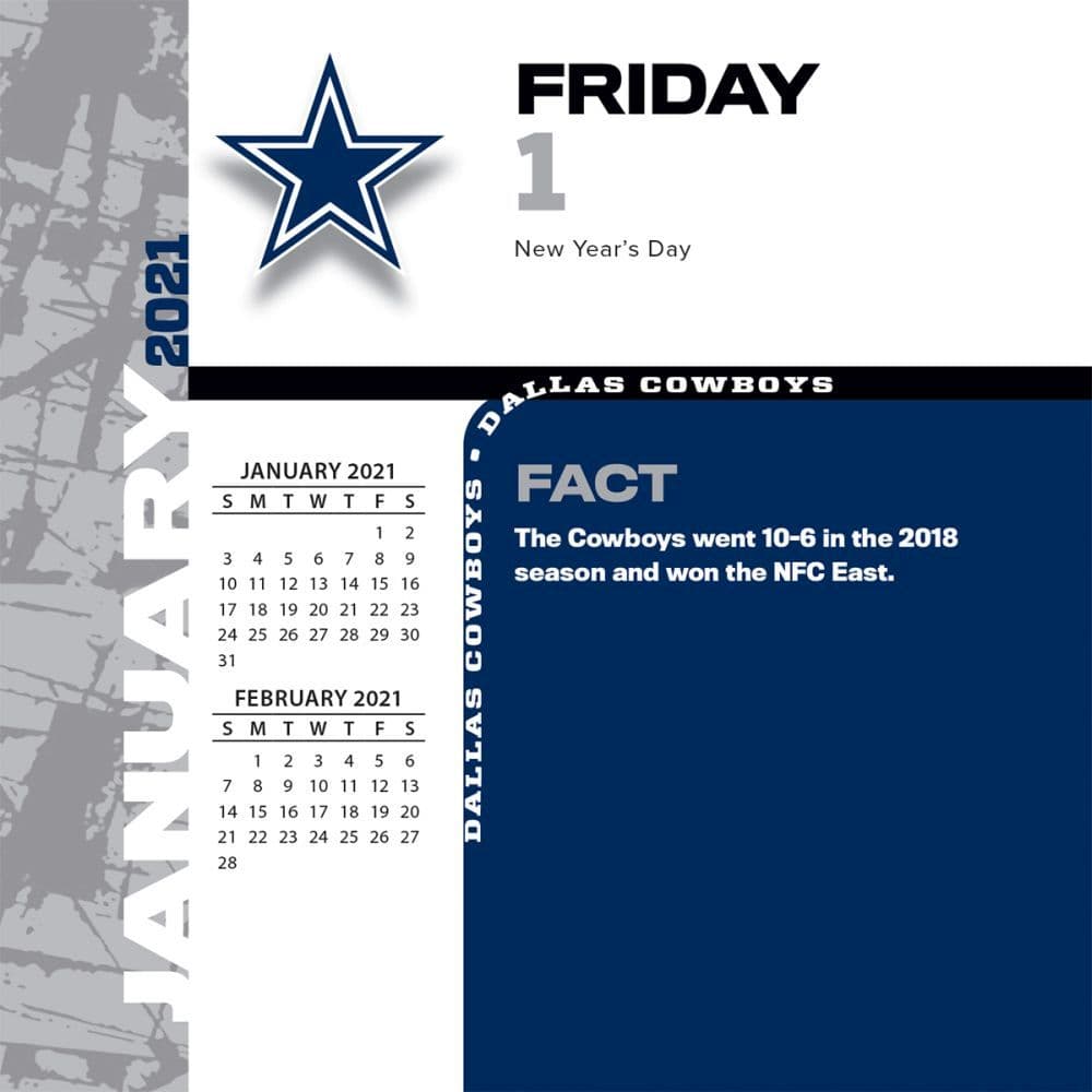 Dallas Cowboys Desk Calendar - Calendars.com