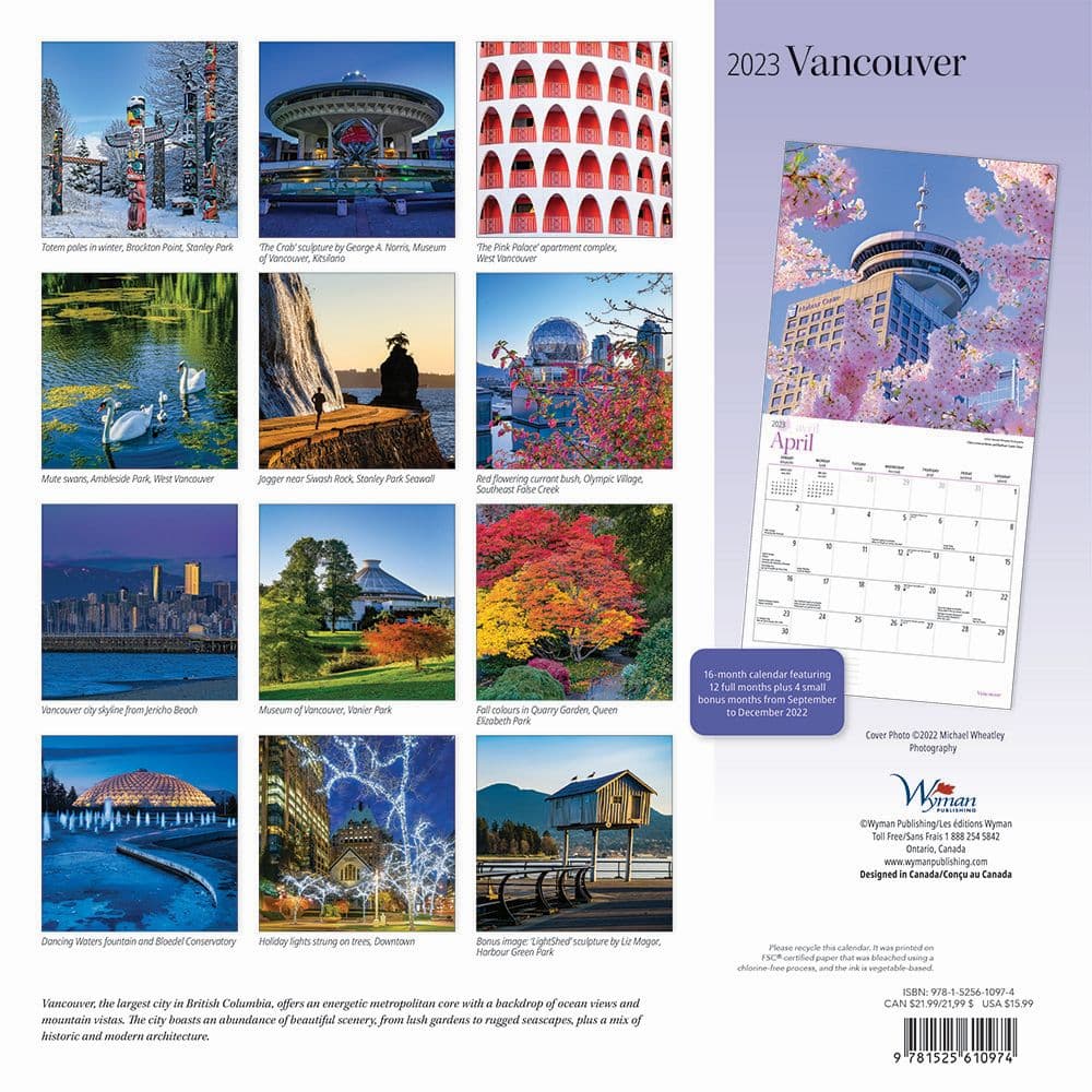 Vancouver 2023 Wall Calendar - Calendars.com