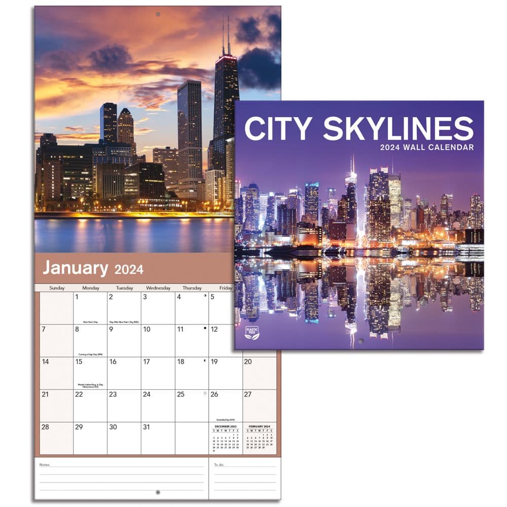 City Skylines 2024 Mini Wall Calendar