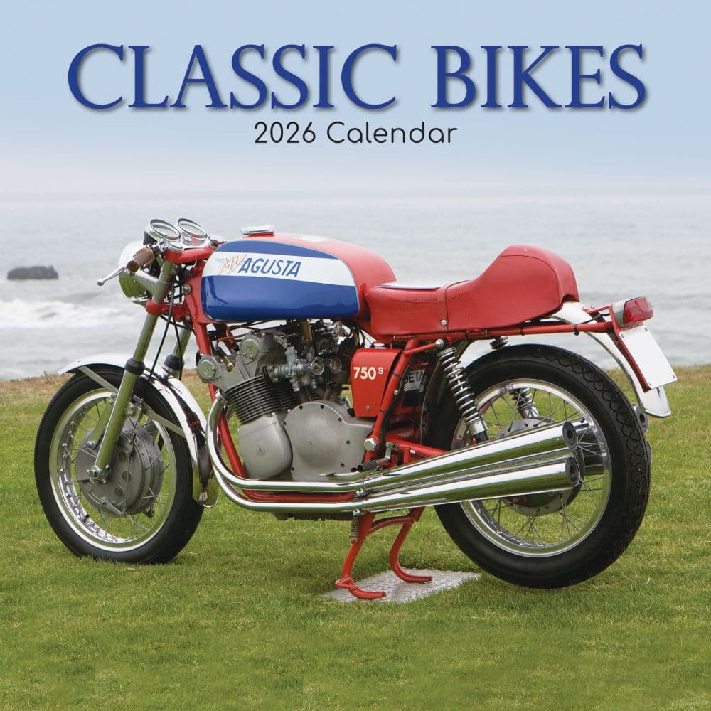 Classic Bikes 2026 Wall Calendar Main Image