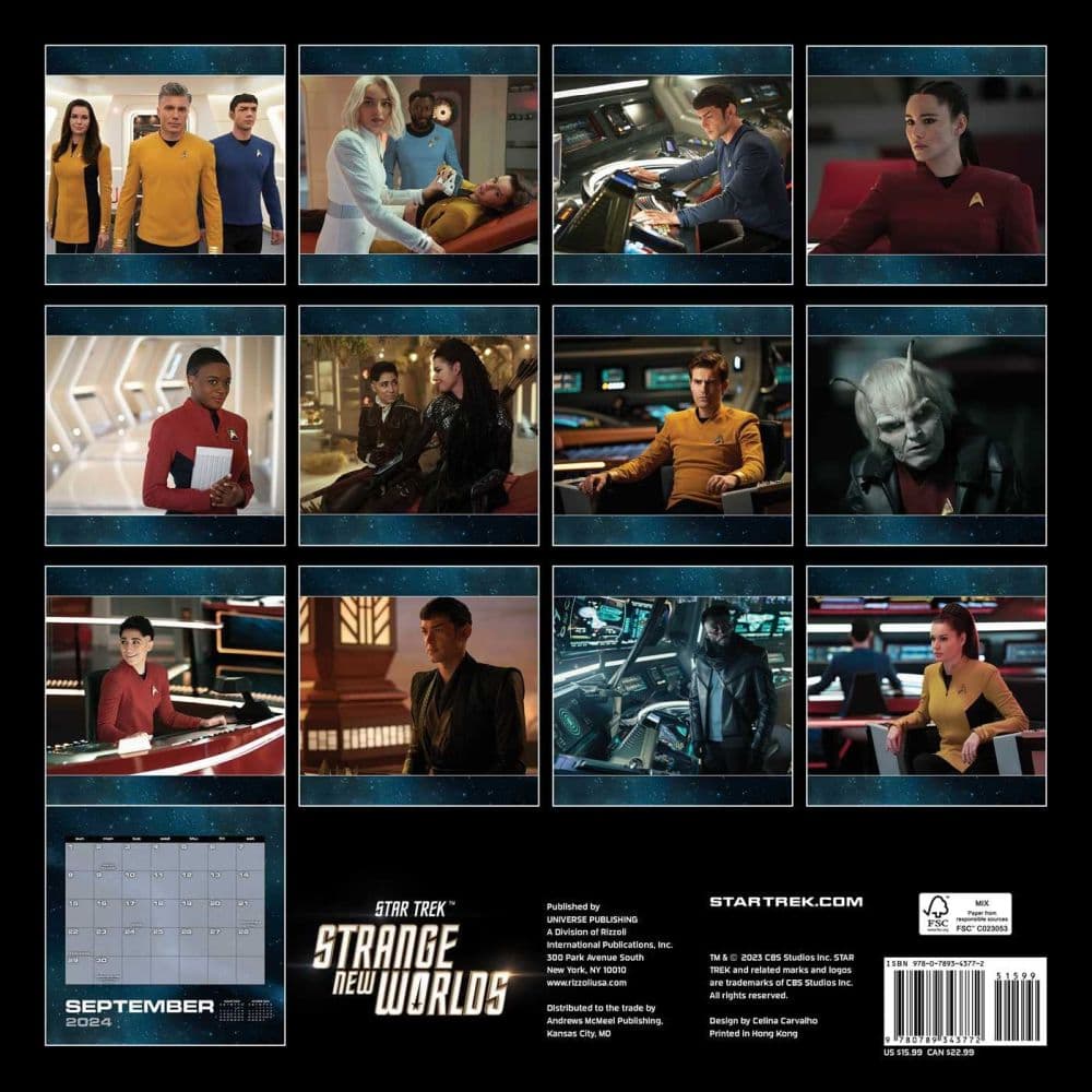 Star Trek Strange New Worlds 2024 Wall Calendar_ALT1