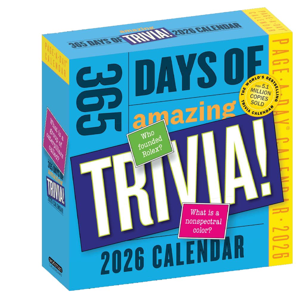 Amazing Trivia 2026 Desk Calendar Main Product Image