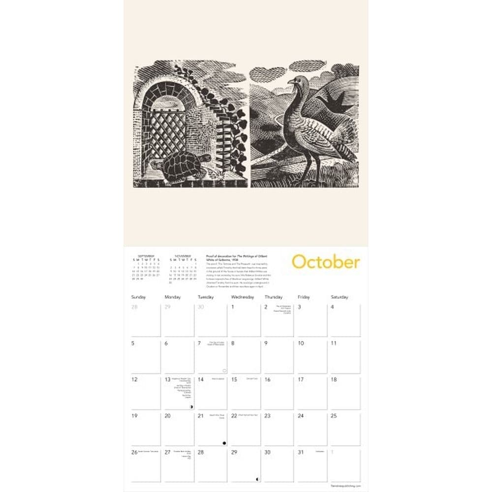 Victoria and Albert Museum Eric Ravilious 2025 Wall Calendar Third Alternate Image