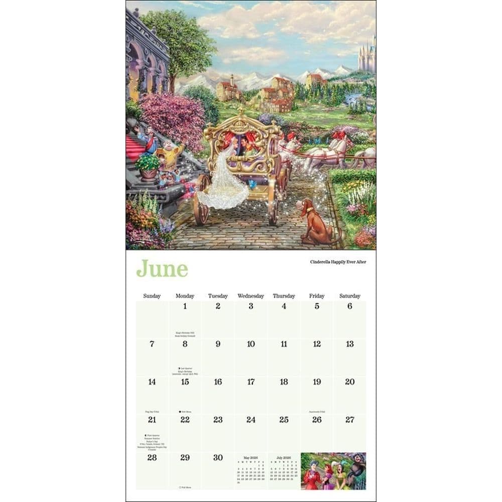 Thomas Kinkade Disney Collection 2026 Wall Calendar - Calendars.com
