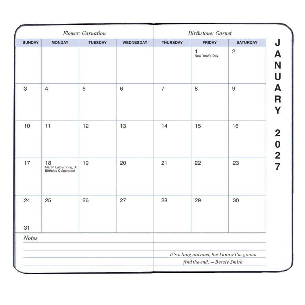 Black Monthly 2027 Pocket Planner First Alternate Image