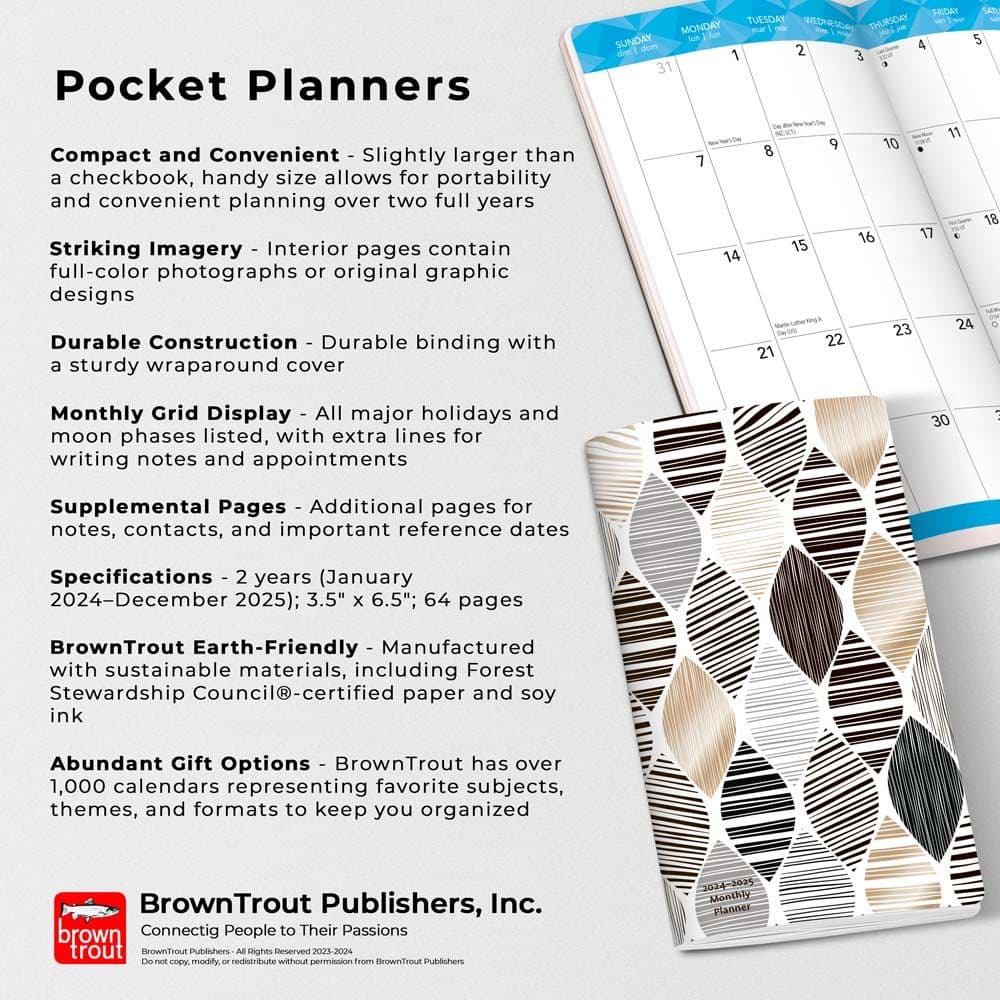 Ebony &amp; Ivory 2024 Pocket Planner Fourth Alternate Image width=&quot;1000&quot; height=&quot;1000&quot;