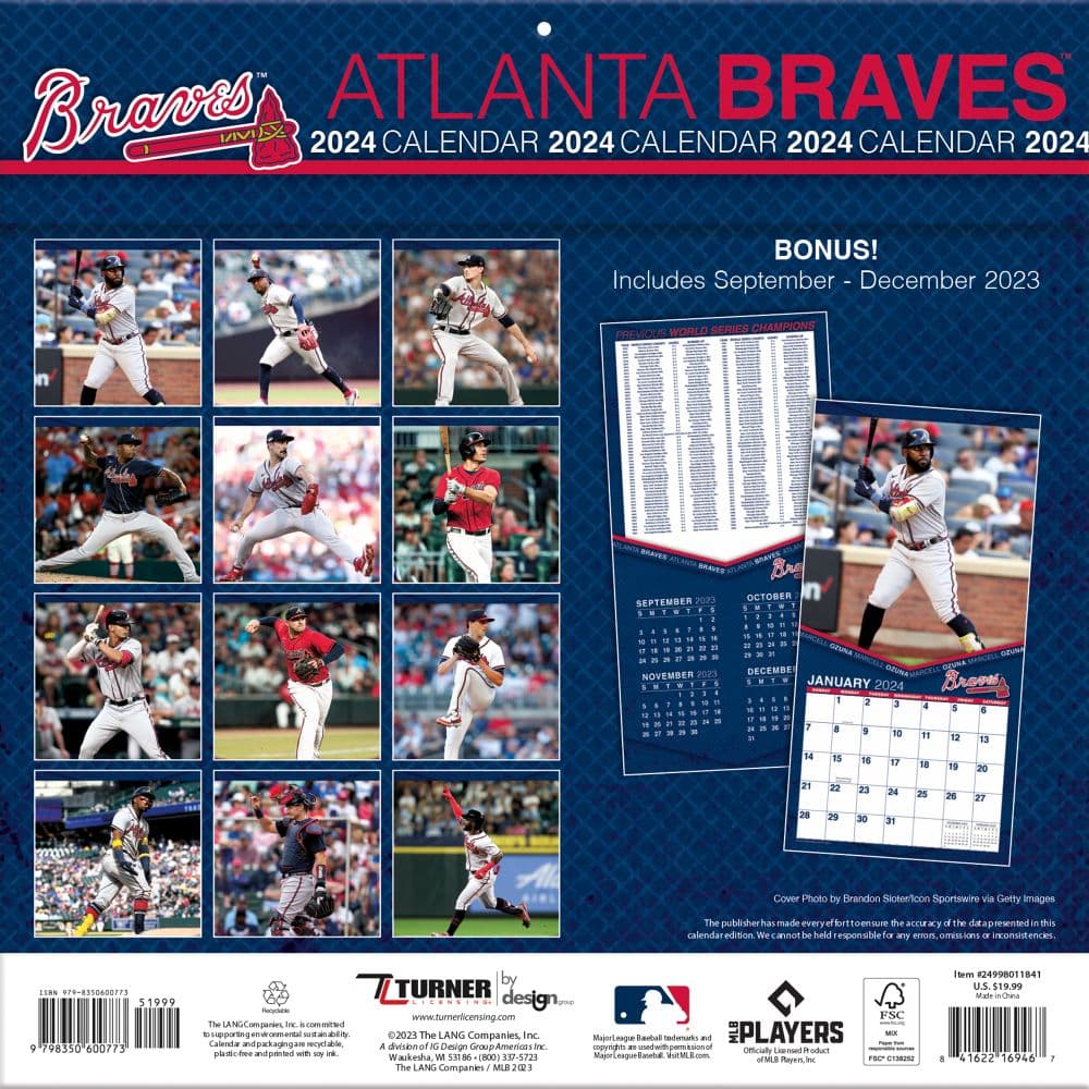 Atlanta Braves 2025 Wall Calendar