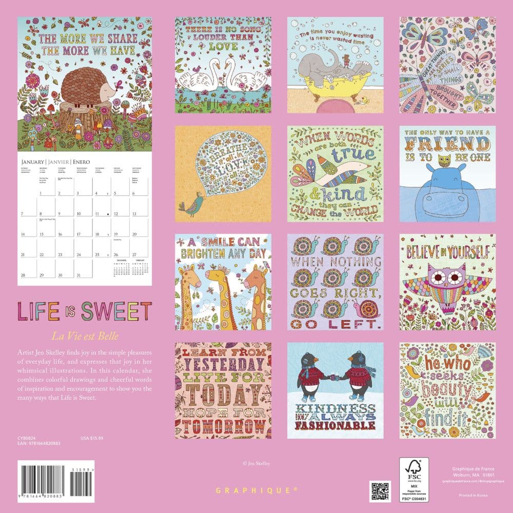 Life is Sweet 2024 Wall Calendar Alternate Image 1