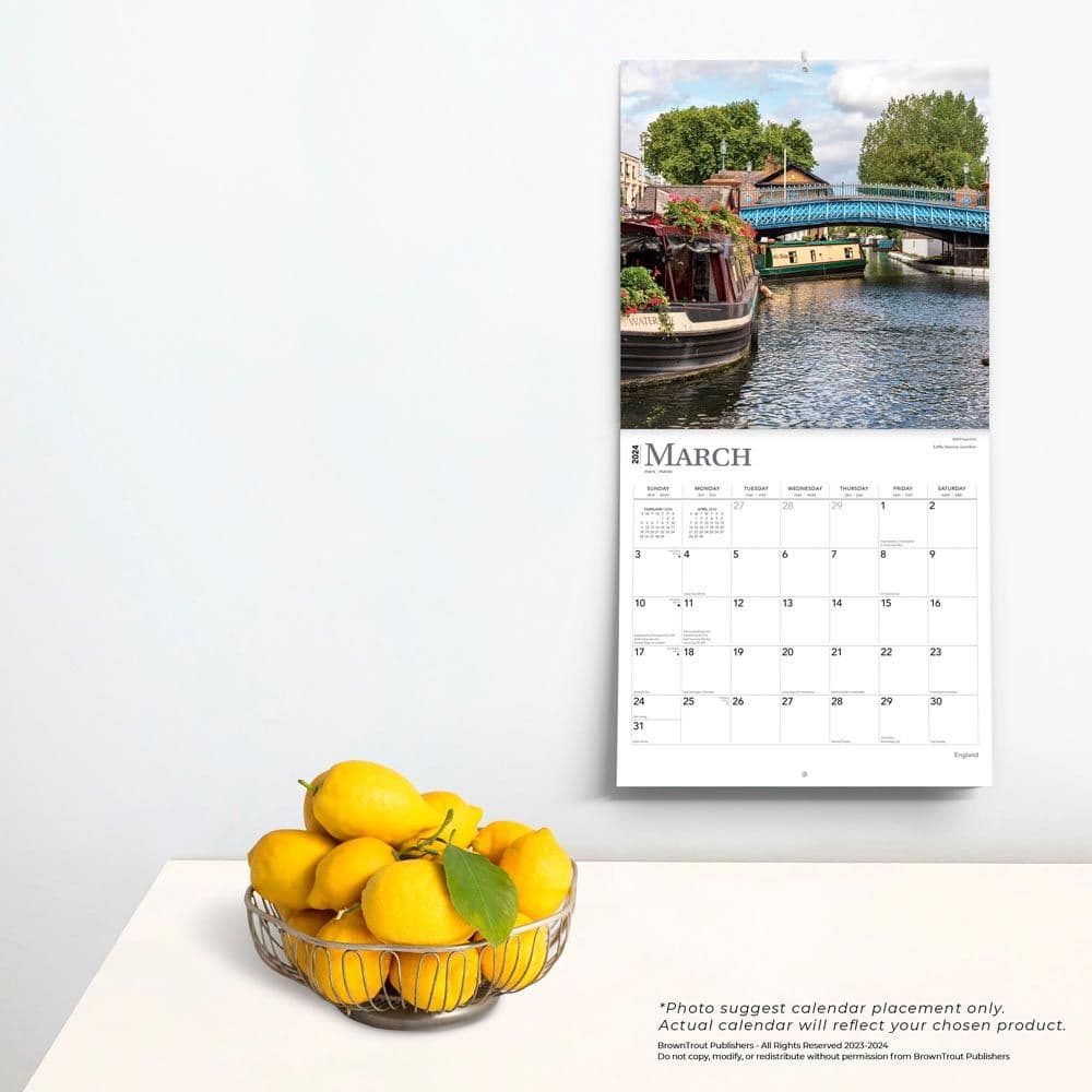 England 2024 Wall Calendar