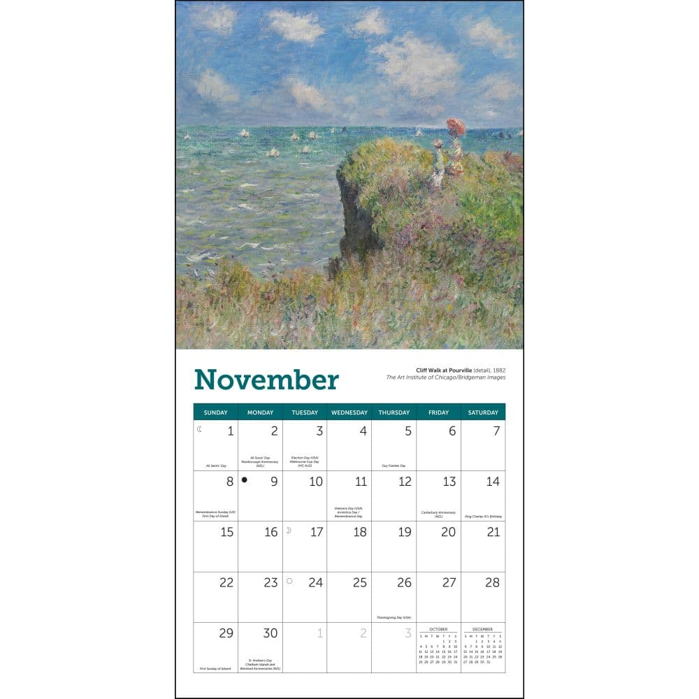 Monet Museum of Fine Arts 2026 Mini Wall Calendar Third Alternate Image