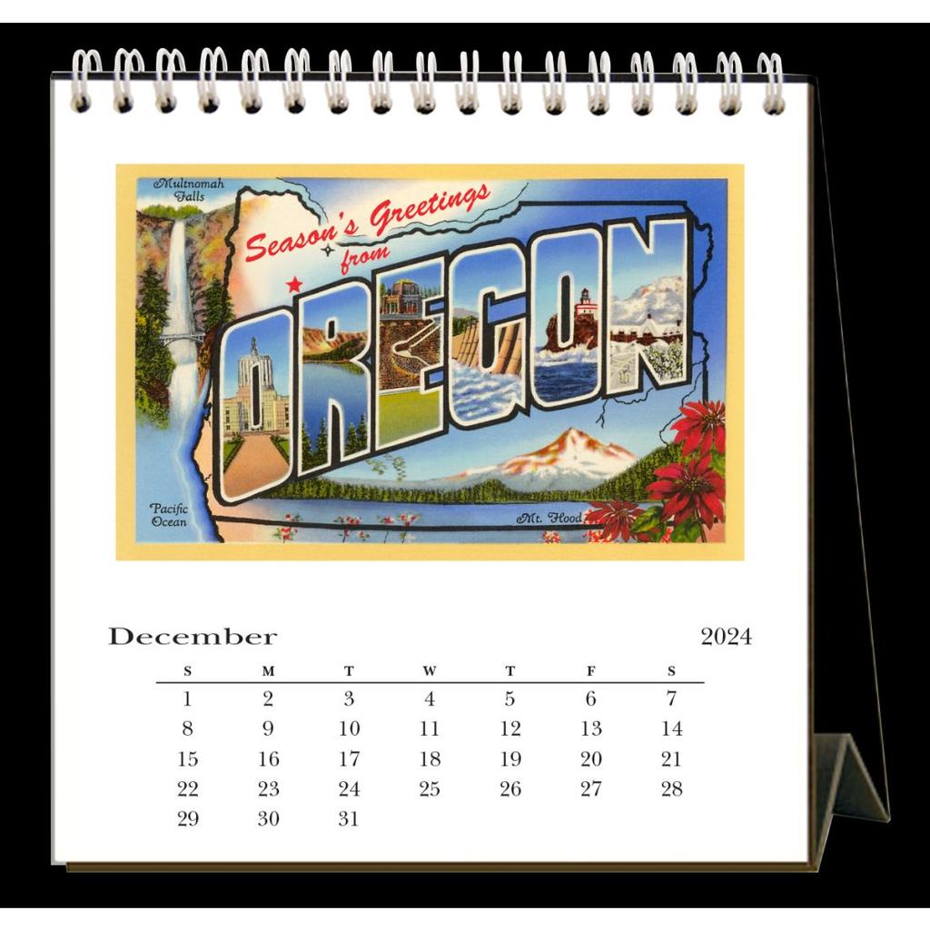 Portland Nostalgic 2024 Easel Desk Calendar Second Alternate Image width=&quot;1000&quot; height=&quot;1000&quot;