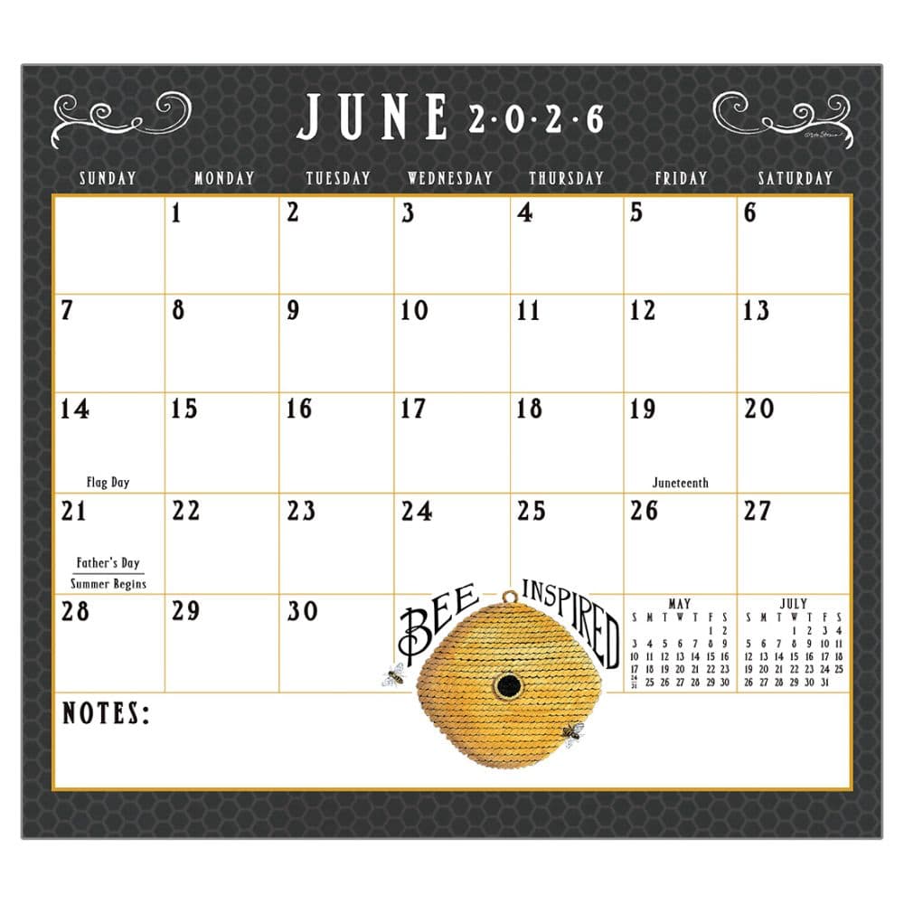 Beeutiful Life by Deb Strain 2026 Magnetic Calendar Main Image