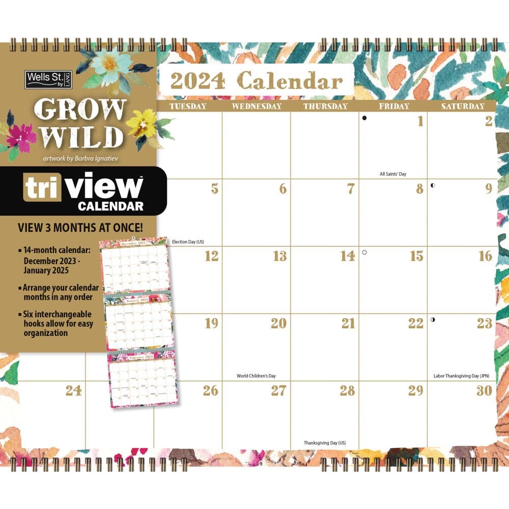 Grow Wild Triview 2024 Wall Calendar Main Product Image width=&quot;1000&quot; height=&quot;1000&quot;