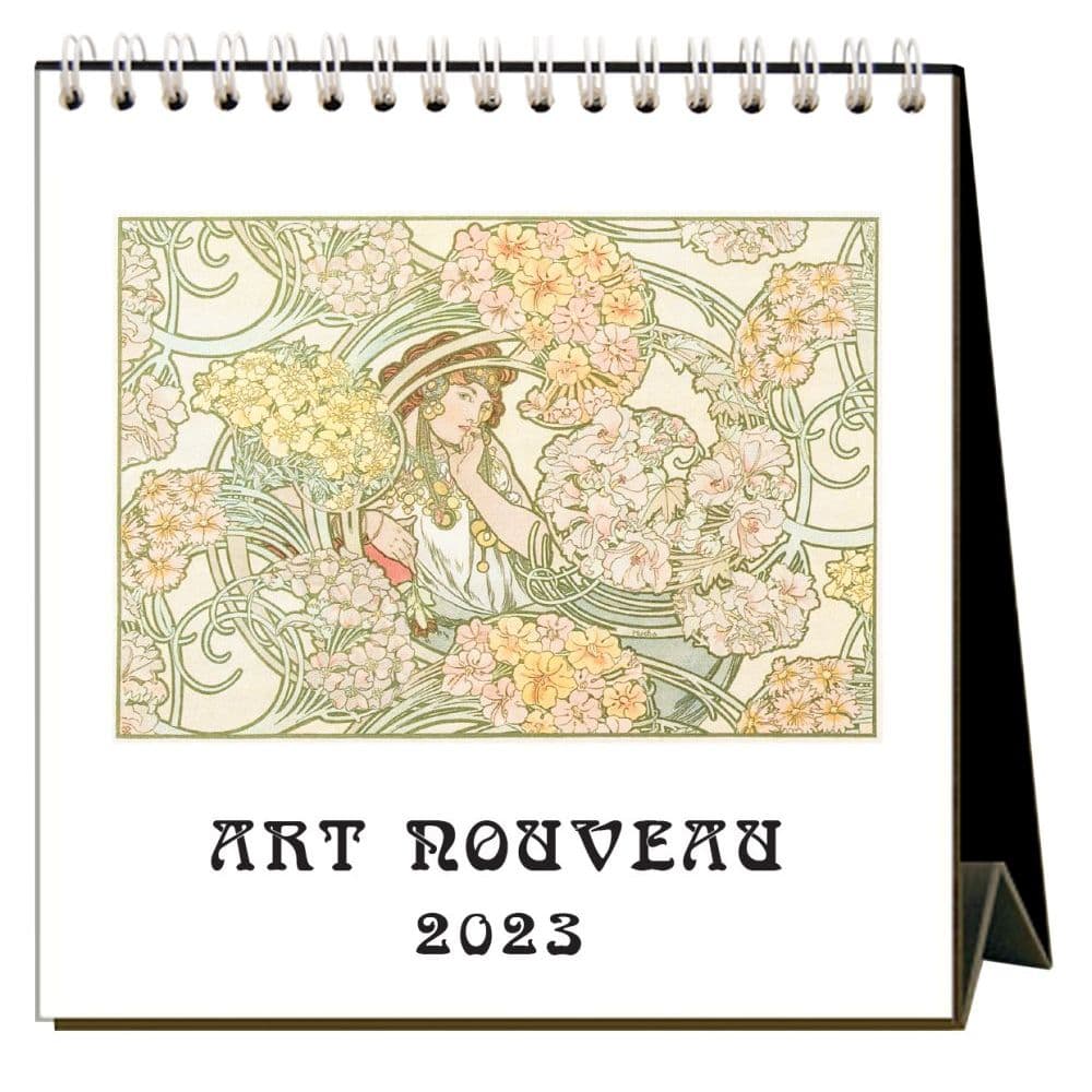 Art Nouveau 2023 Easel Desk Calendar
