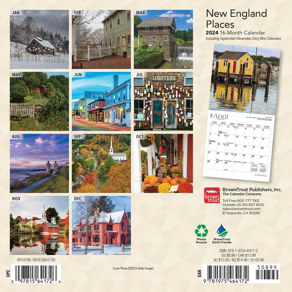 New England 2024 Mini Wall Calendar First Alternate  Image width=&quot;1000&quot; height=&quot;1000&quot;