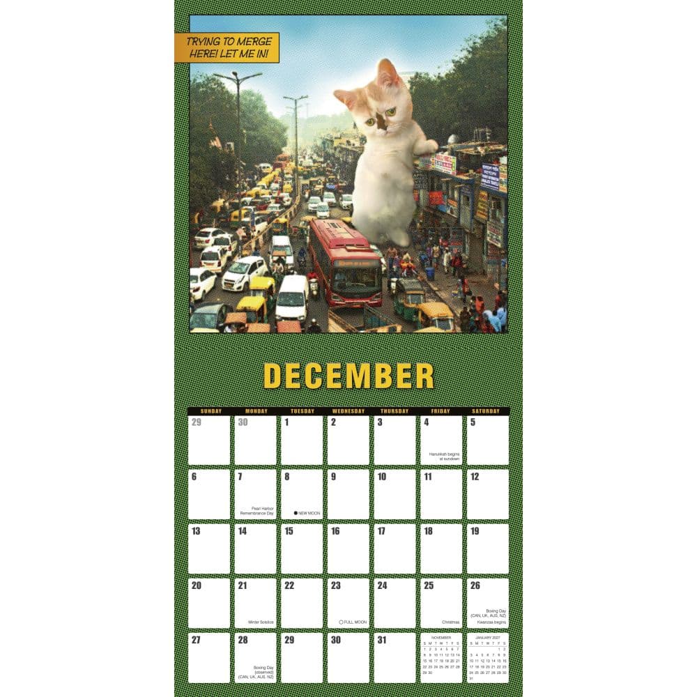 Catzilla 2026 Wall Calendar Third Alternate Image