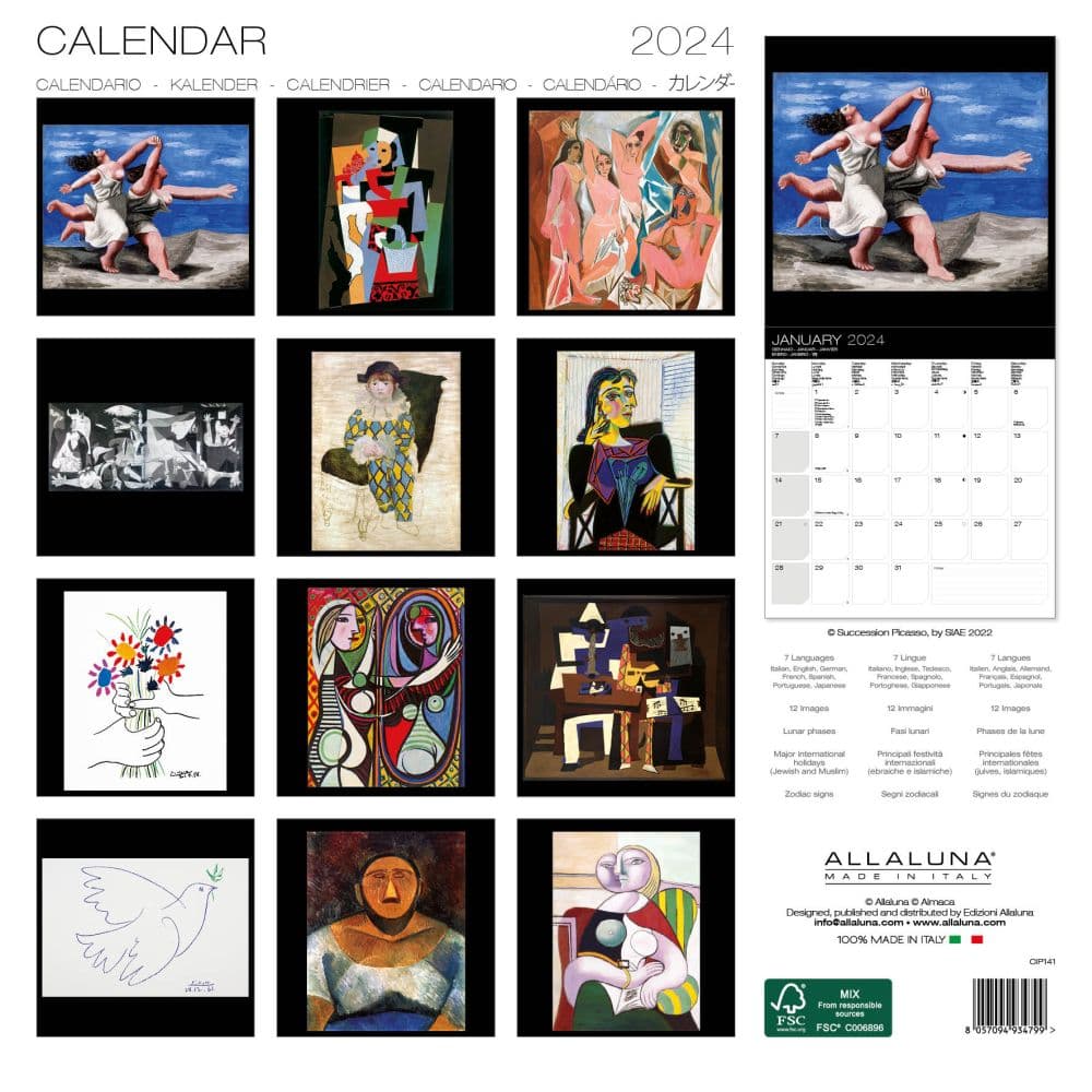 Picasso 2024 Wall Calendar Alt1