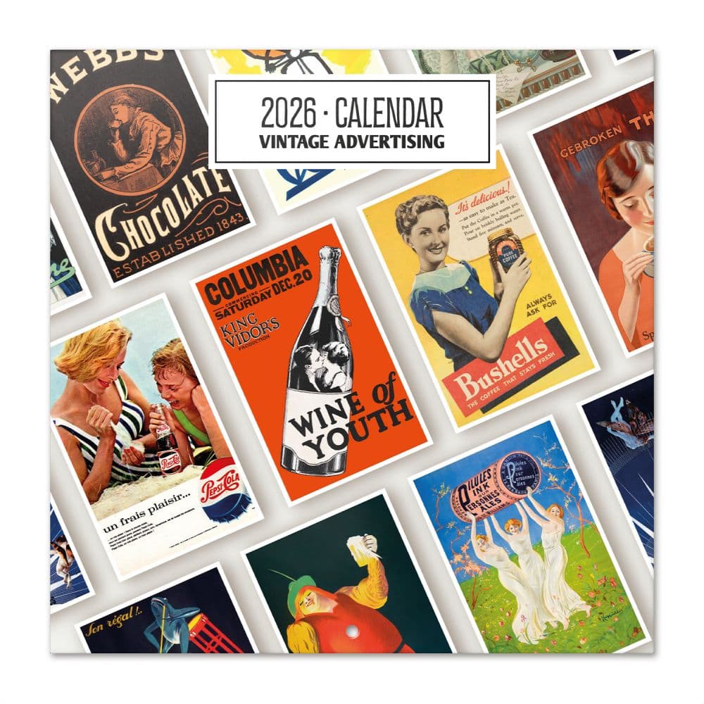 Vintage Advertising 2026 Wall Calendar Main Product Image