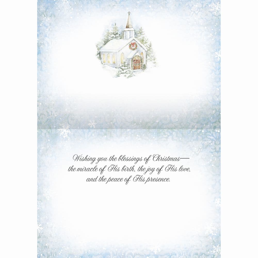 Snowy Chapel Petite Christmas Cards First Alternate image