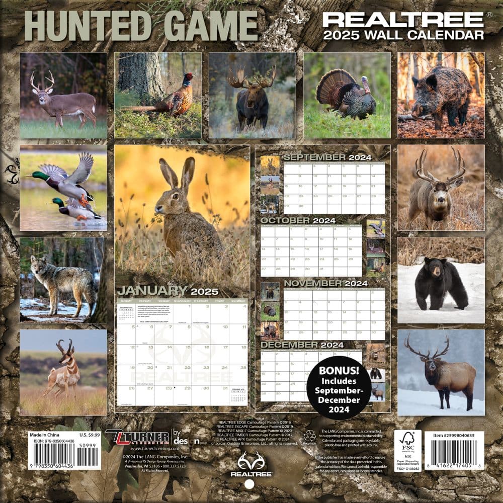 Realtree Hidden Hunter 2025 Mini Wall Calendar First Alternate Image