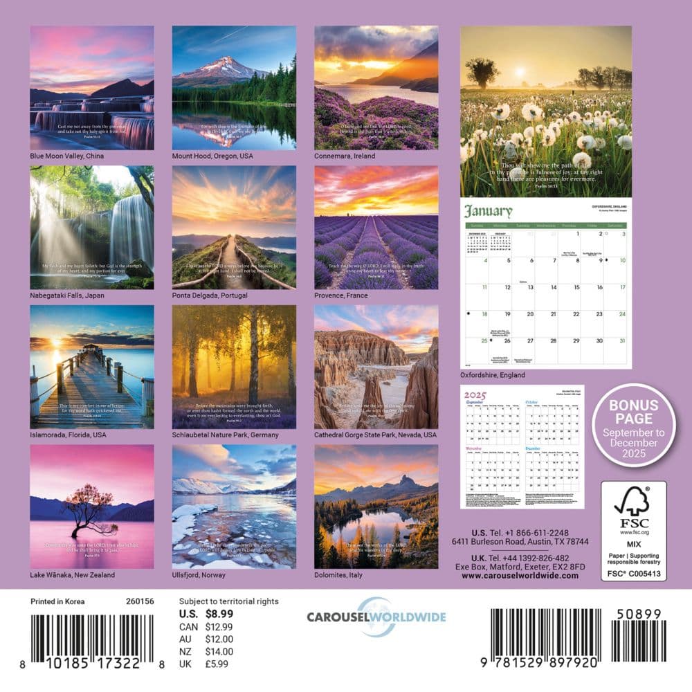 Psalms Special Value 2026 Mini Wall Calendar First Alternate Image