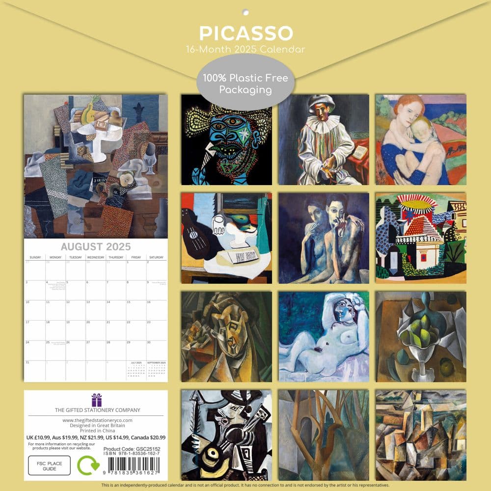 Picasso 2025 Wall Calendar