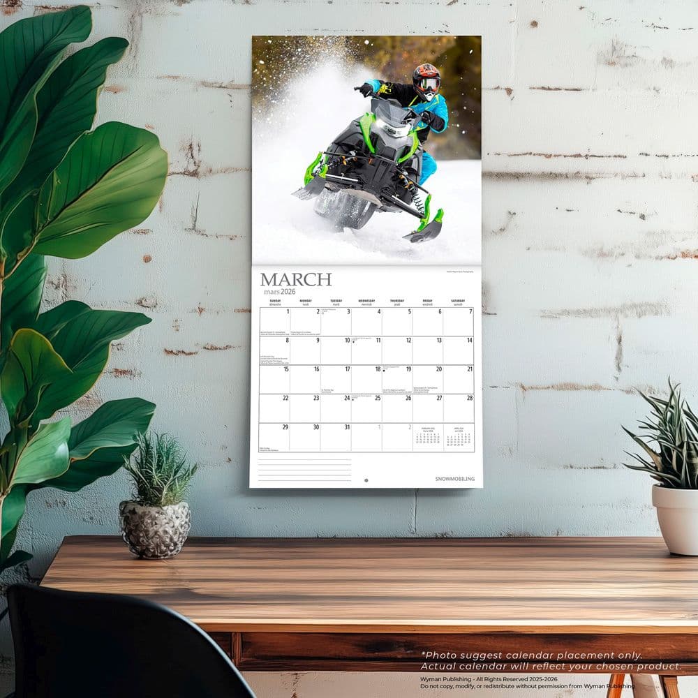 Snowmobiling 2026 Wall Calendar Fourth Alternate Image