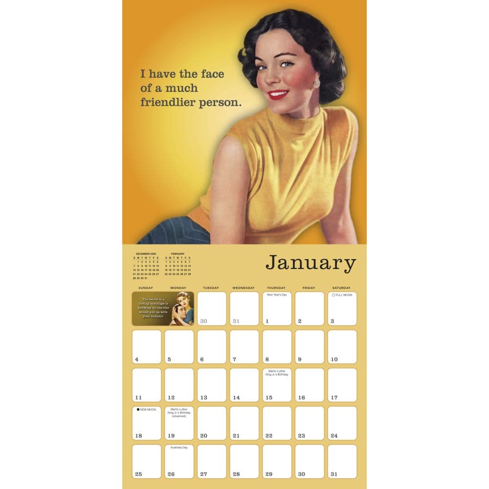 B Word 2026 Wall Calendar Second Alternate Image