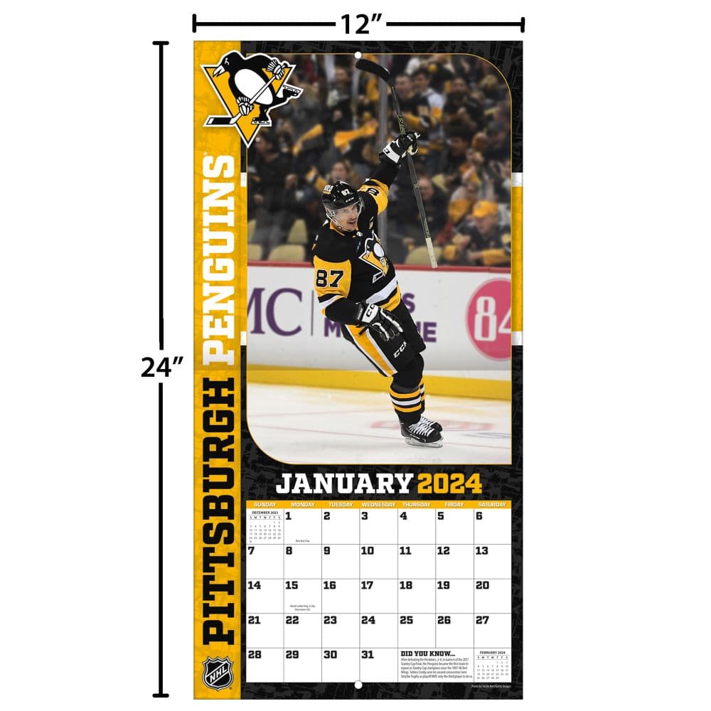 NHL Sidney Crosby 2024 Wall Calendar Alt5