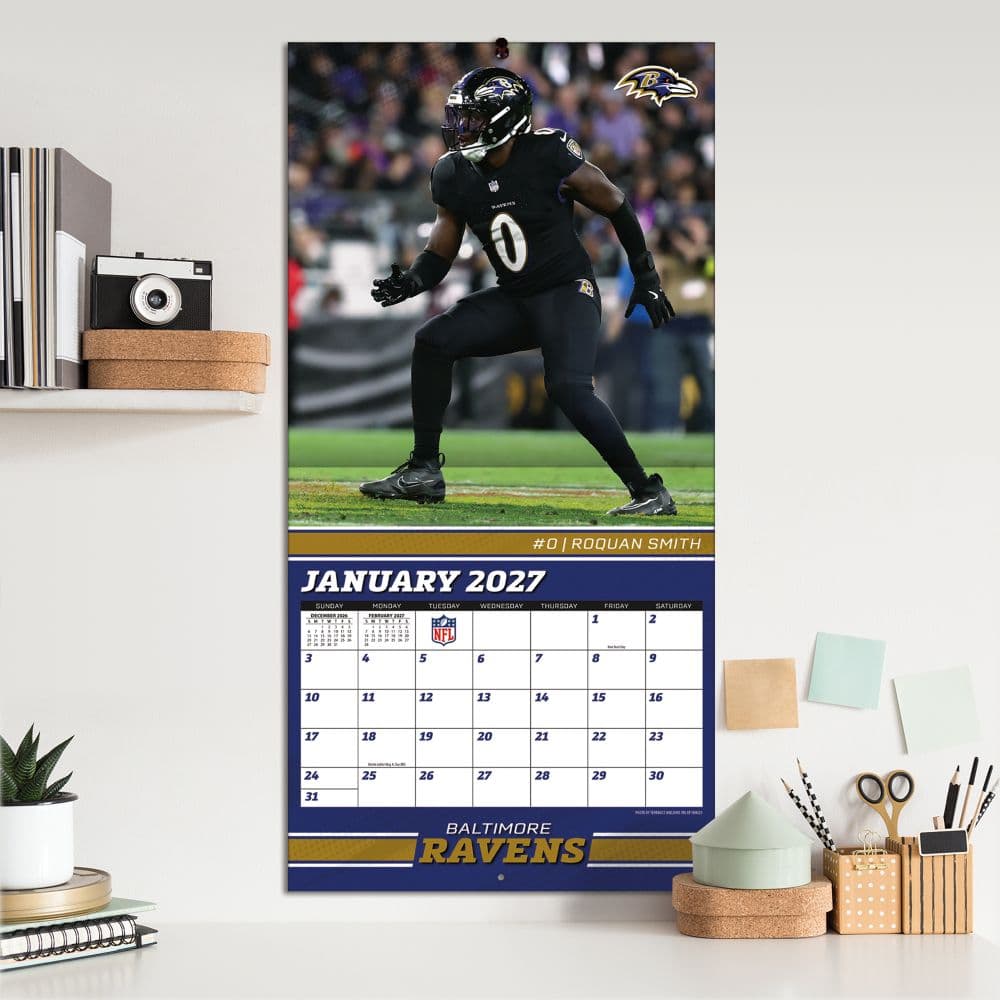 NFL Baltimore Ravens 2027 Wall Calendar Fifth Alternate Image