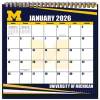 image Michigan Wolverines 2026 Easel Desk Calendar Main Product Image