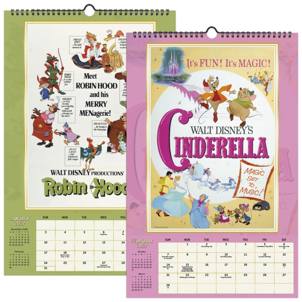 Disney Classic Poster 2027 Slim Wall Calendar Eighth Alternate Image