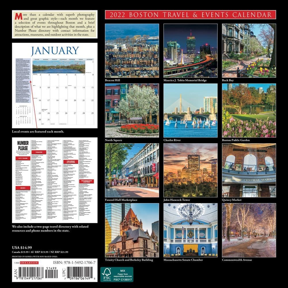 Boston Events 2022 Wall Calendar - Calendars.com