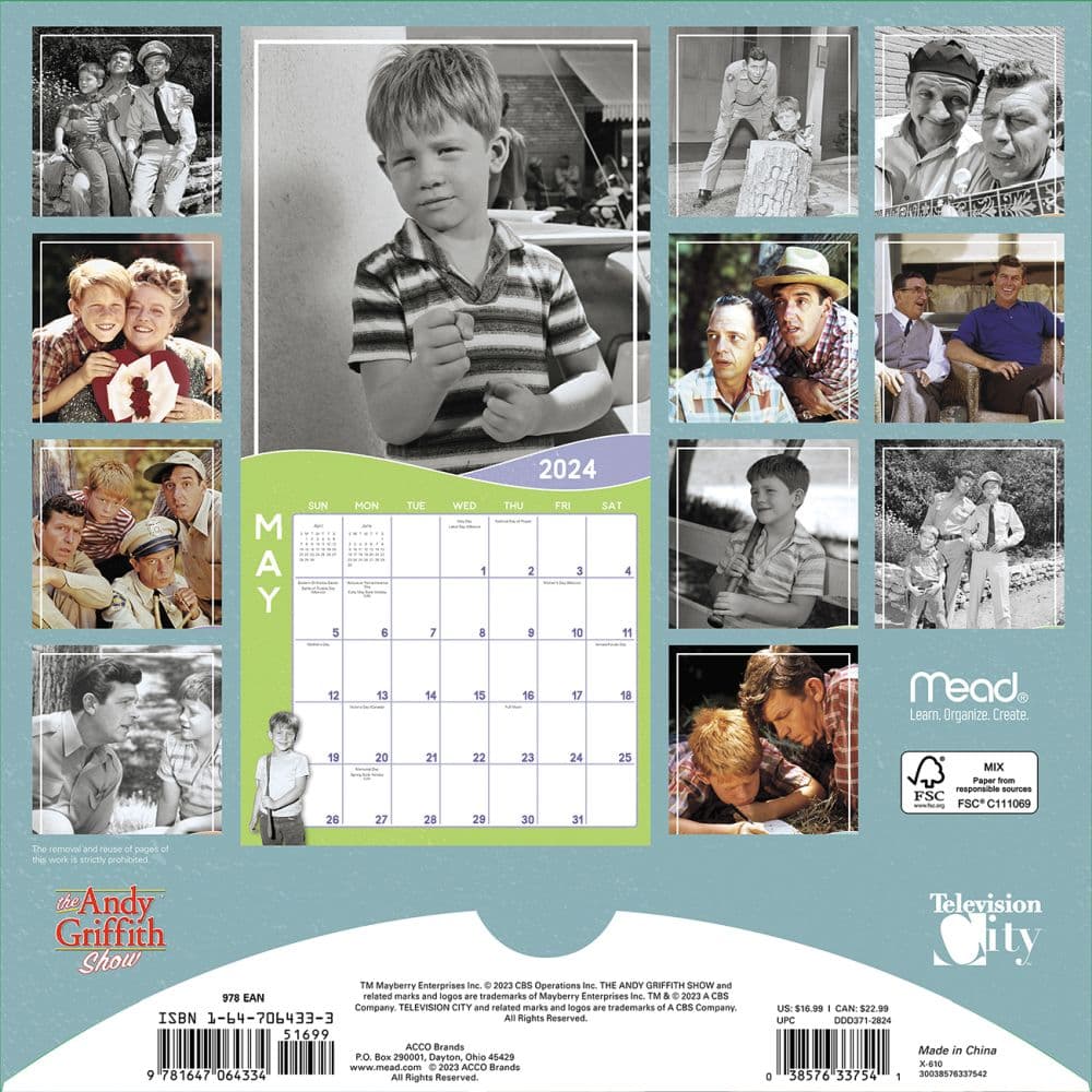 Andy Griffith Show 2025 Wall Calendar