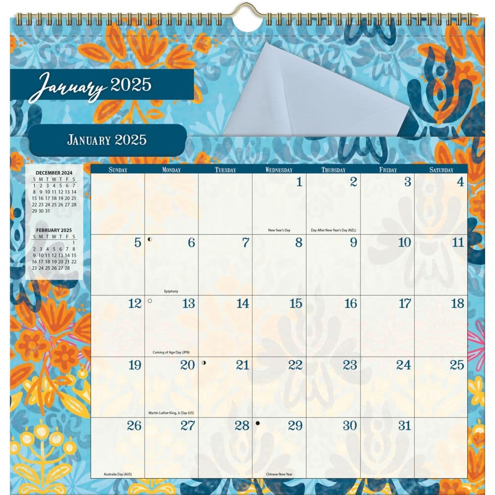 Bohemian by Susan Winget 2025 File It Wall Calendar