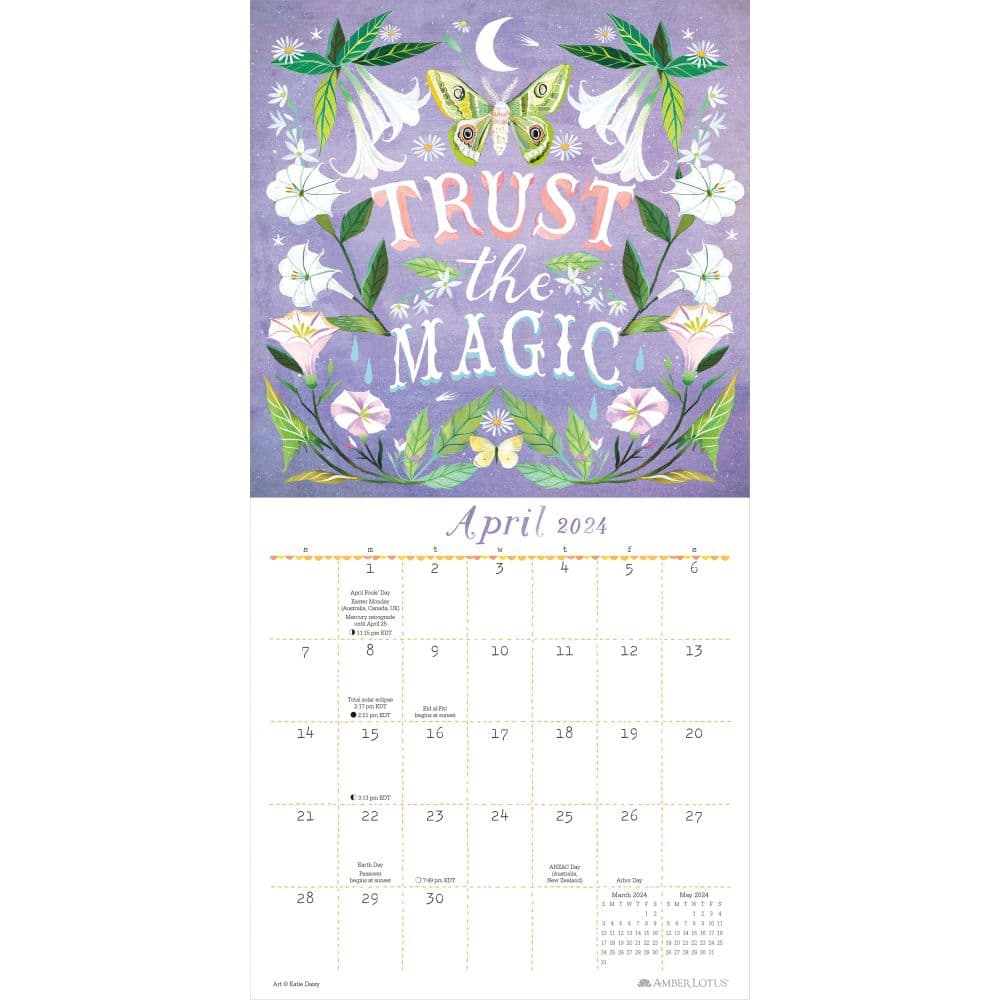 Katie Daisy 2024 Mini Wall Calendar interior 2