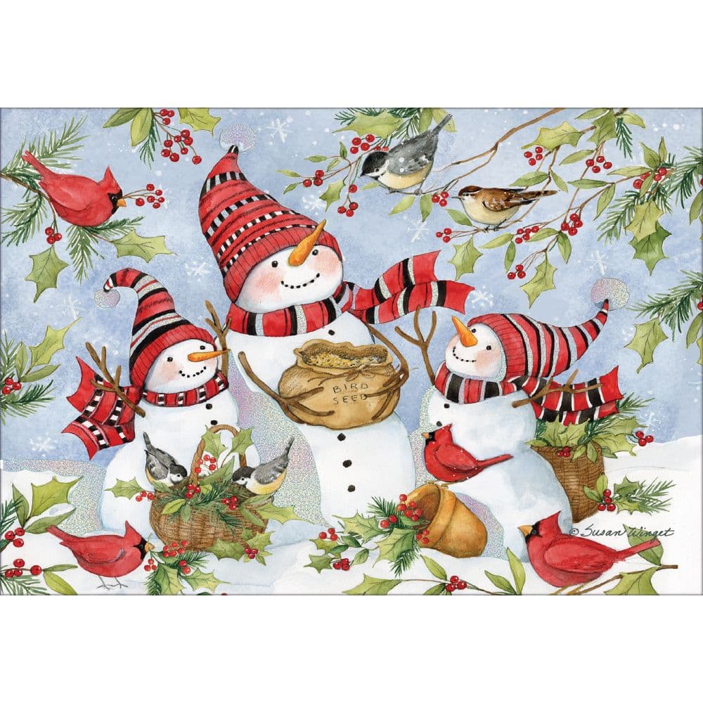 Jolly Snowmen by Susan Winget Petite Christmas Cards Main Image