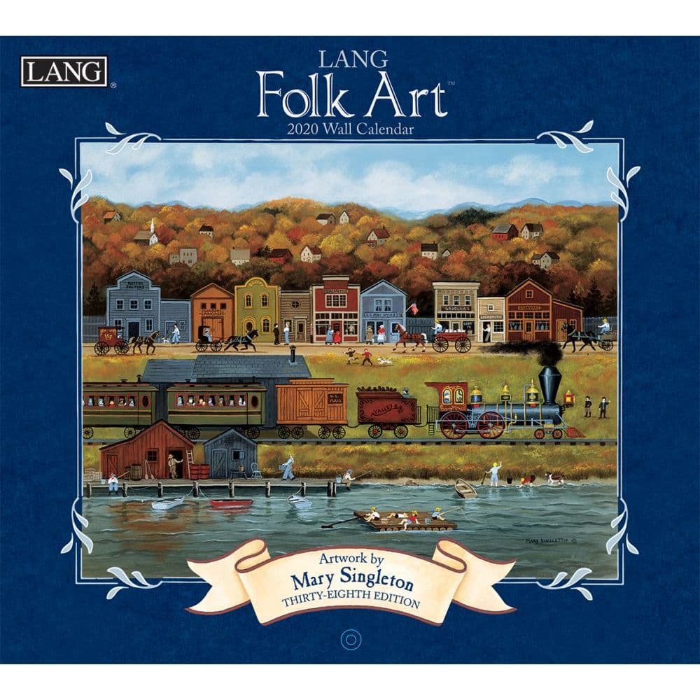 LANG Folk Art Wall Calendar by Mary Singleton