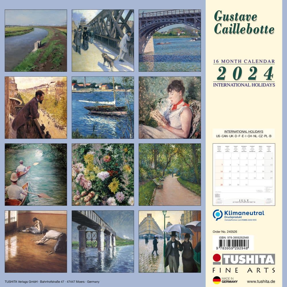 Caillebotte 2024 Wall Calendar First Alternate Image width=&quot;1000&quot; height=&quot;1000&quot;