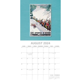 Calendrier mural Vintage Collection Calendar - Ski Nostalgia 2024