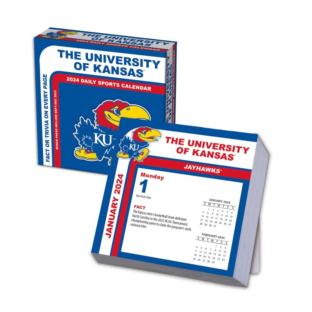 Kansas Jayhawks 2024 Desk Calendar