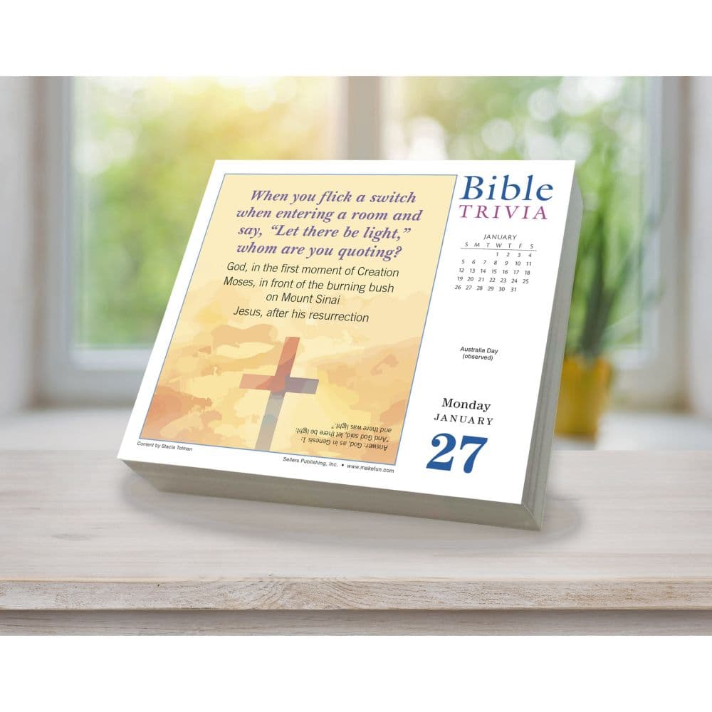 Brain Busting Bible Trivia 2025 Desk Calendar Fourth Alternate Image width=&quot;1000&quot; height=&quot;1000&quot;