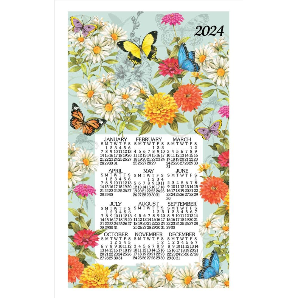 Butterfly Garden 2024 Towel Calendar