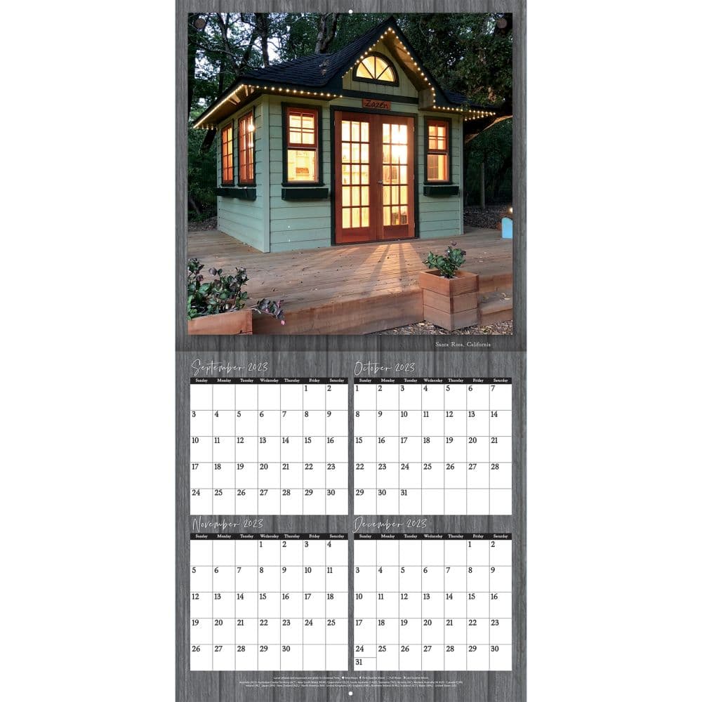 Chic Sheds 2024 Wall Calendar