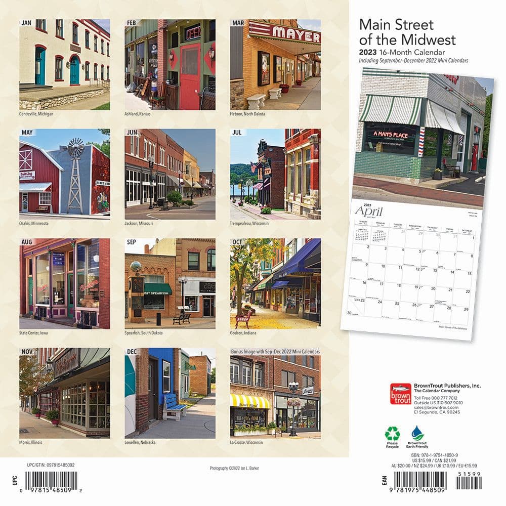 Main Streett 2023 Calendar - Calendars.com