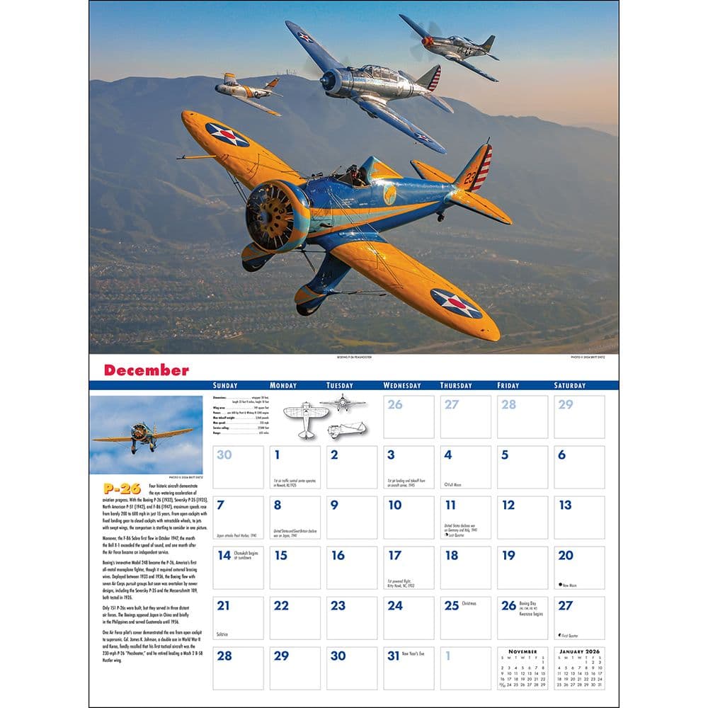 Golden Age of Flight 2025 Wall Calendar Second Alternate Image width=&quot;1000&quot; height=&quot;1000&quot;