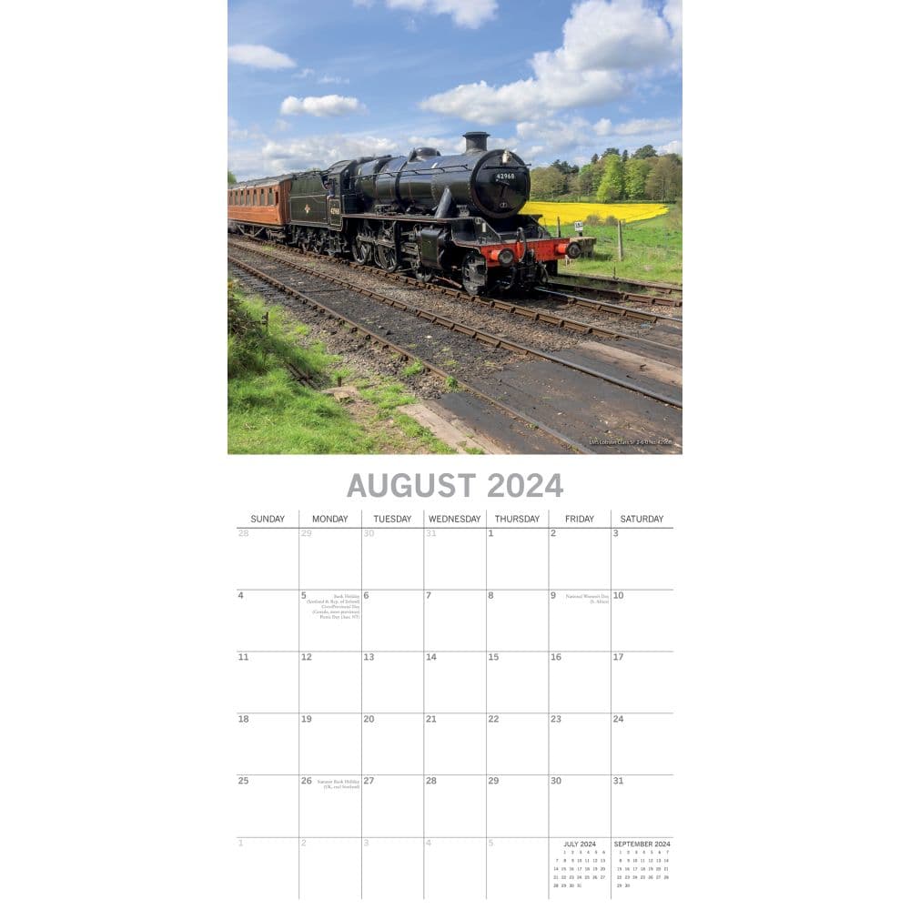 Steam Trains 2024 Wall Calendar