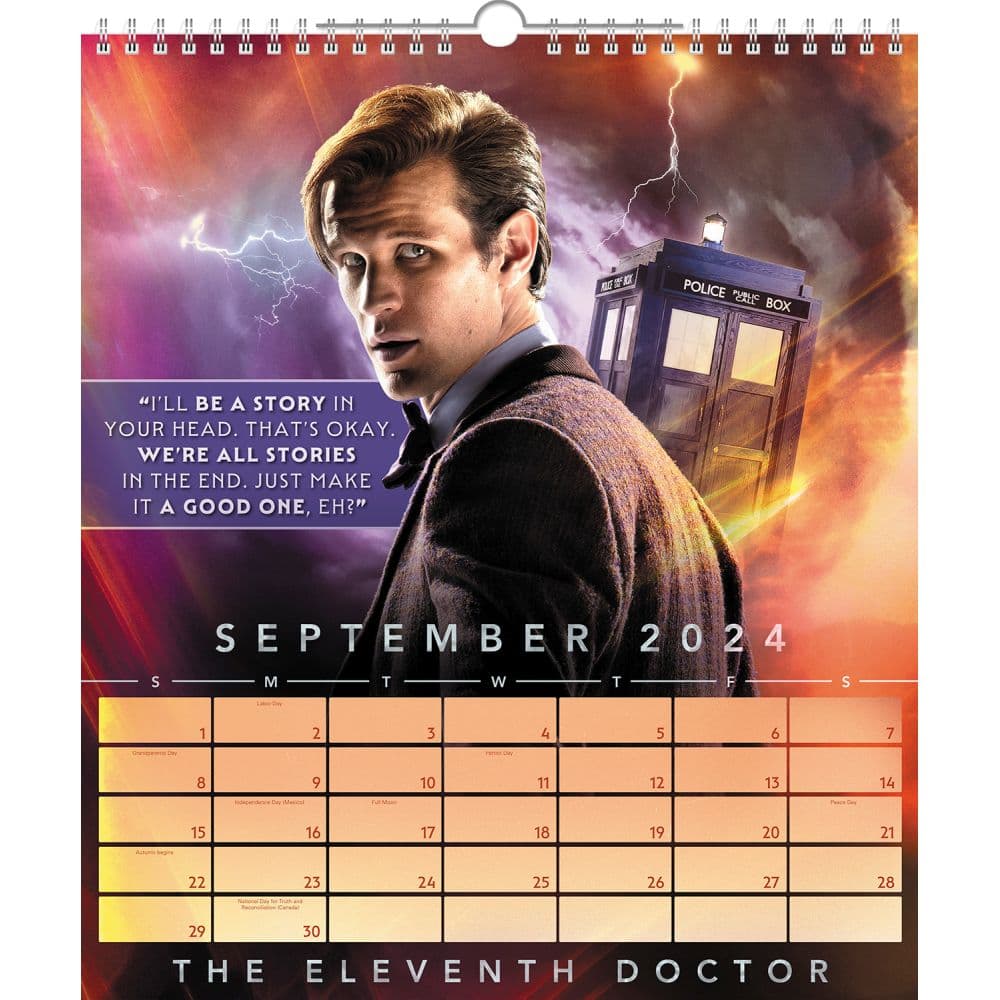 Doctor Who Special Edition Poster 2024 Wall Calendar September