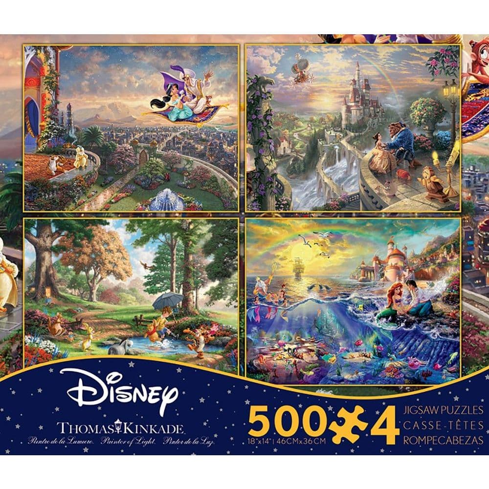 Thomas Kinkade Disney Four In One 500 Piece Puzzle Pack Alternate Image 2